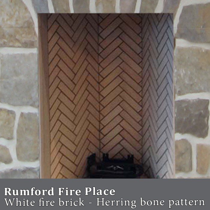 rumford white brick fireplace