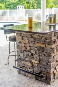 outdoor stone bar