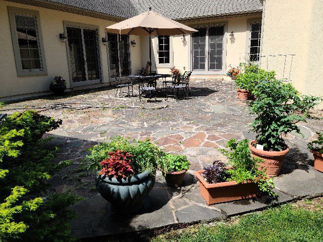 Stone patio renovation in Glenmoore Pennsylvania