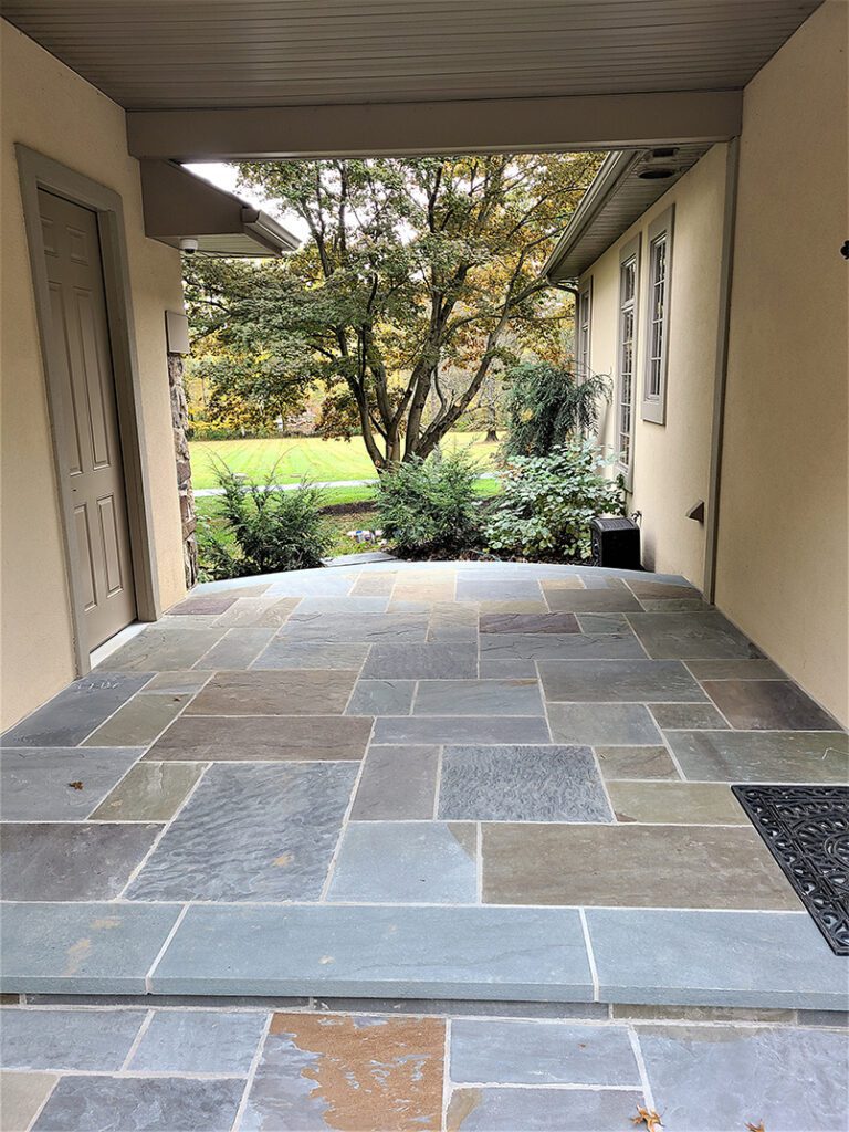 Stone patio walkway