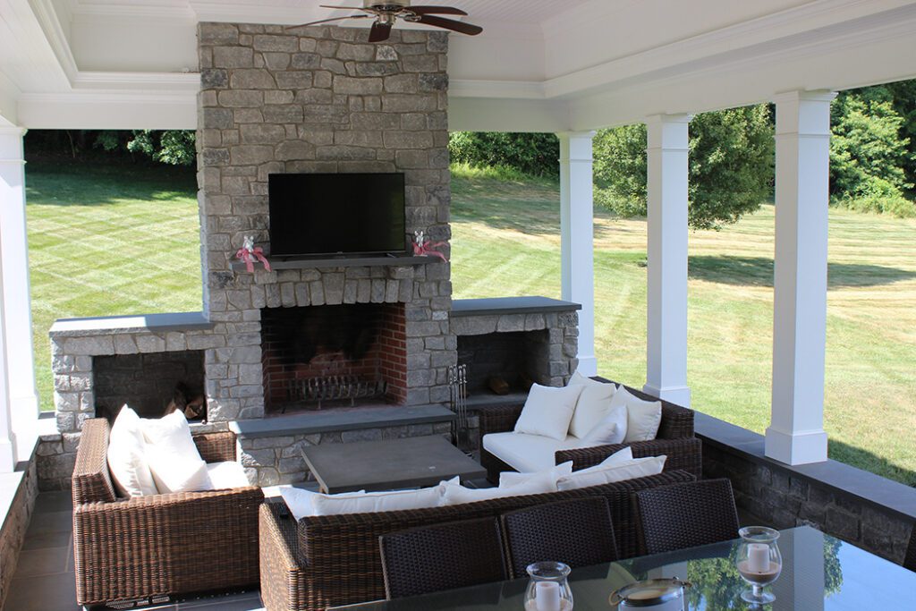 Outside Patio with fireplace