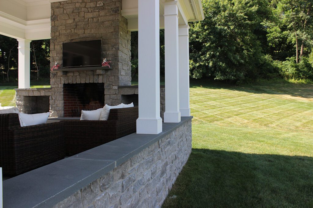 Outside Patio with sitting wall